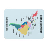 Benutzerdefinierter Text Mittel- und Südamerika Magnet (Horizontal)