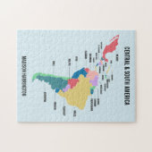 Benutzerdefinierter Text Mittel- und Südamerika Puzzle (Horizontal)