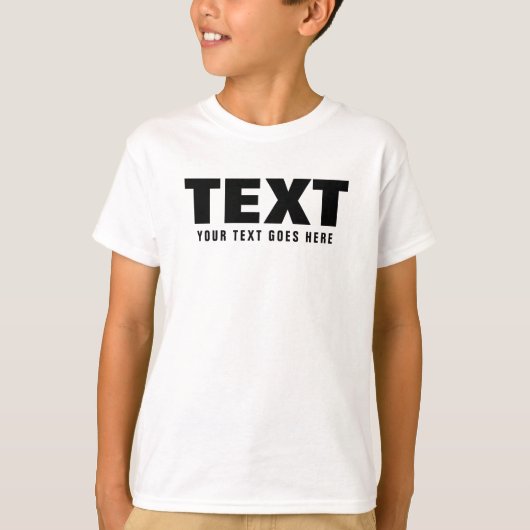 Benutzerdefinierter Text Moderner großer Schriftar T-Shirt (Vorderseite)