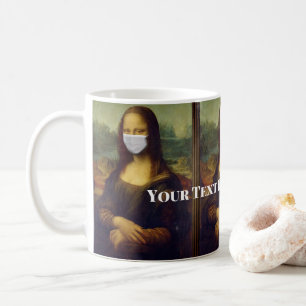 Benutzerdefinierter Text Mona Lisa Malerei mit Ges Kaffeetasse