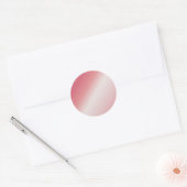 Benutzerdefinierter Text Monogramm Name Logo Roség Runder Aufkleber (Umschlag)