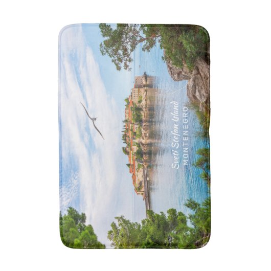 Benutzerdefinierter Text Montenegro Badematte (Vorderseite Vertikal)