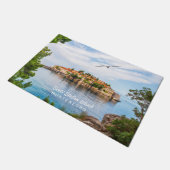 Benutzerdefinierter Text Montenegro Fußmatte (Schrägansicht)