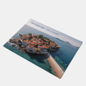 Benutzerdefinierter Text Montenegro Fußmatte (Schrägansicht)