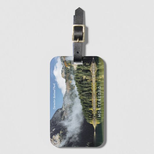 Benutzerdefinierter Text Montenegro Gepäckanhänger (Vorderseite Vertikal)