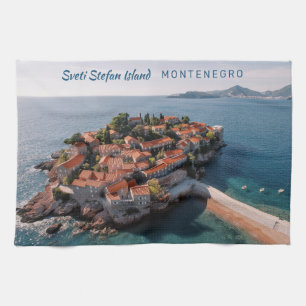 Benutzerdefinierter Text Montenegro Geschirrtuch