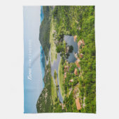 Benutzerdefinierter Text Montenegro Geschirrtuch (Vertikal)