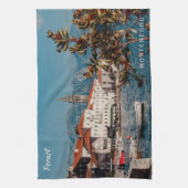 Benutzerdefinierter Text Montenegro Geschirrtuch (Vertikal)