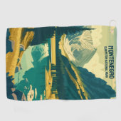 Benutzerdefinierter Text Montenegro Golfhandtuch (Horizontal)