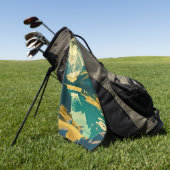 Benutzerdefinierter Text Montenegro Golfhandtuch (Gras)