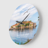 Benutzerdefinierter Text Montenegro Große Wanduhr (Winkel)