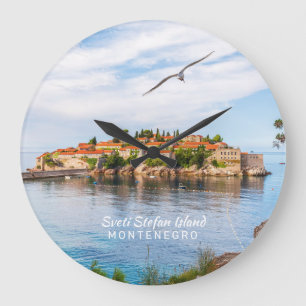 Benutzerdefinierter Text Montenegro Große Wanduhr