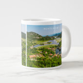 Benutzerdefinierter Text Montenegro Jumbo-Tasse (Vorderseite Rechts)