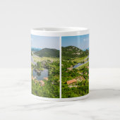 Benutzerdefinierter Text Montenegro Jumbo-Tasse (Vorderseite)