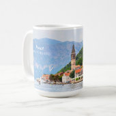 Benutzerdefinierter Text Montenegro Kaffeetasse (Vorderseite Links)