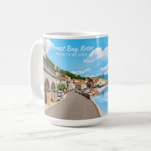 Benutzerdefinierter Text Montenegro Kaffeetasse (Vorderseite Links)