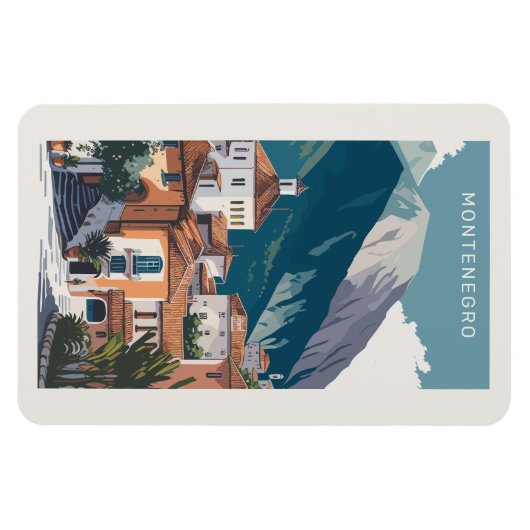 Benutzerdefinierter Text Montenegro Magnet (Horizontal)