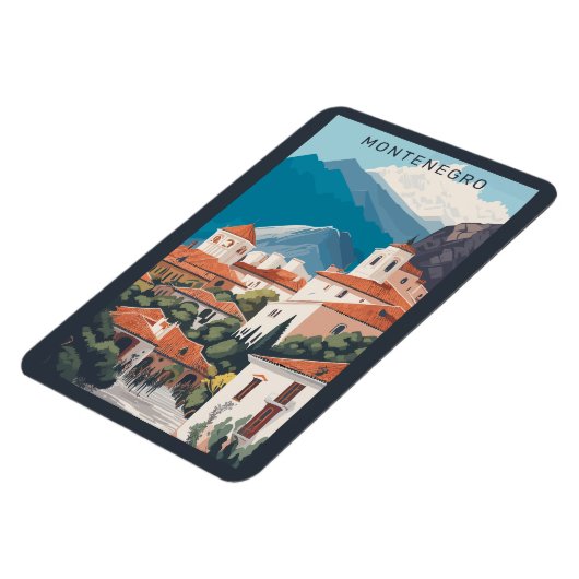 Benutzerdefinierter Text Montenegro Magnet (Linke Seite)