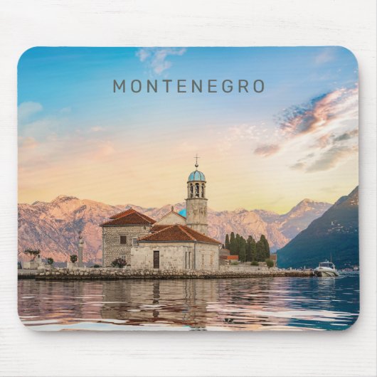Benutzerdefinierter Text Montenegro Mousepad (Vorne)