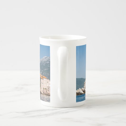 Benutzerdefinierter Text Montenegro Porzellantasse (Rückseite)