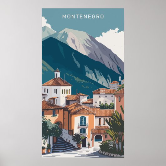 Benutzerdefinierter Text Montenegro Poster (Vorne)