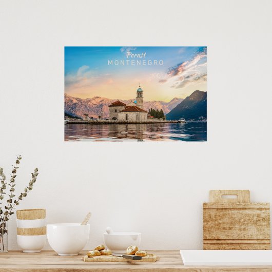 Benutzerdefinierter Text Montenegro Poster (Küche)