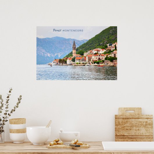 Benutzerdefinierter Text Montenegro Poster (Küche)