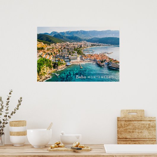 Benutzerdefinierter Text Montenegro Poster (Küche)