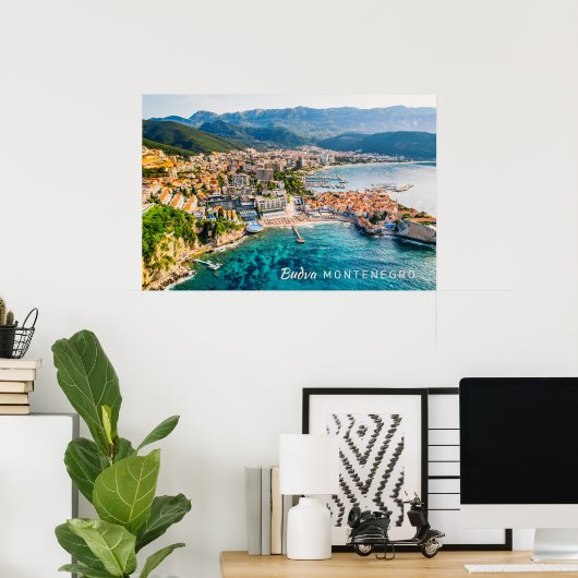 Benutzerdefinierter Text Montenegro Poster (Heimbüro)