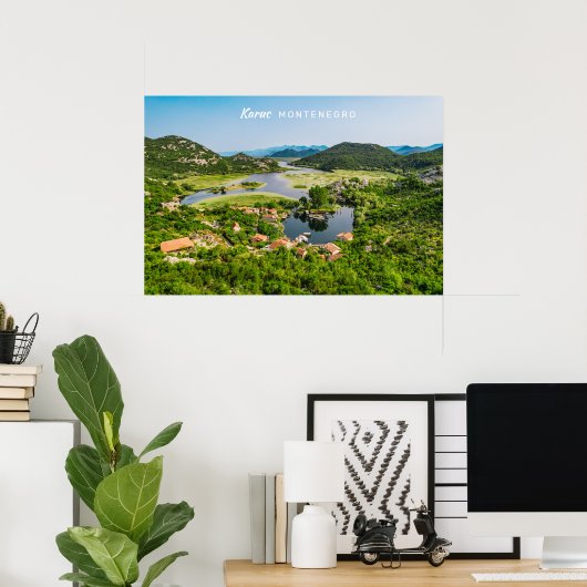 Benutzerdefinierter Text Montenegro Poster (Heimbüro)
