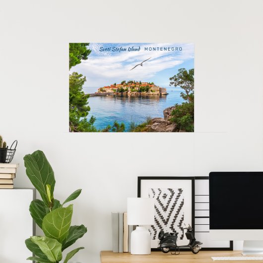 Benutzerdefinierter Text Montenegro Poster (Heimbüro)