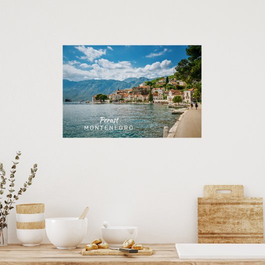 Benutzerdefinierter Text Montenegro Poster (Küche)