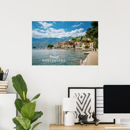 Benutzerdefinierter Text Montenegro Poster (Heimbüro)