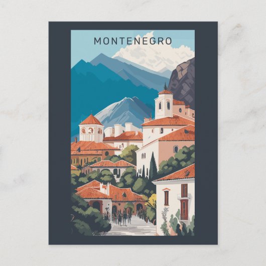 Benutzerdefinierter Text Montenegro Postkarte (Vorderseite)