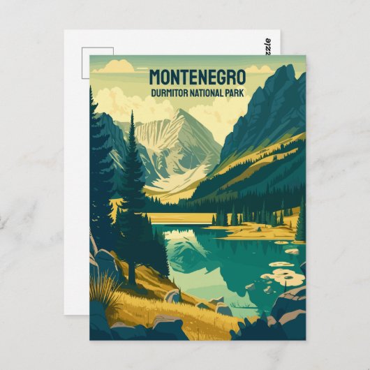 Benutzerdefinierter Text Montenegro Postkarte (Vorne/Hinten)