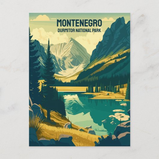 Benutzerdefinierter Text Montenegro Postkarte (Vorderseite)