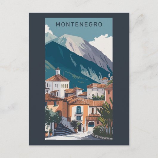 Benutzerdefinierter Text Montenegro Postkarte (Vorderseite)