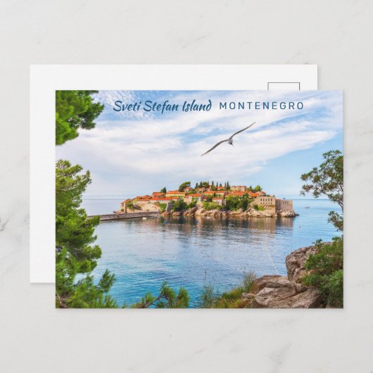 Benutzerdefinierter Text Montenegro Postkarte (Vorne/Hinten)