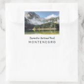 Benutzerdefinierter Text Montenegro Quadratischer Aufkleber (Tasche)