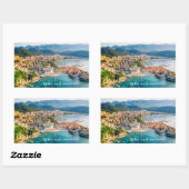 Benutzerdefinierter Text Montenegro Rechteckiger Aufkleber (Blatt)