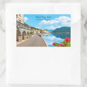 Benutzerdefinierter Text Montenegro Rechteckiger Aufkleber (Tasche)