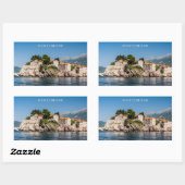 Benutzerdefinierter Text Montenegro Rechteckiger Aufkleber (Blatt)