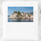 Benutzerdefinierter Text Montenegro Rechteckiger Aufkleber (Tasche)