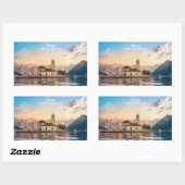 Benutzerdefinierter Text Montenegro Rechteckiger Aufkleber (Blatt)