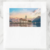 Benutzerdefinierter Text Montenegro Rechteckiger Aufkleber (Tasche)