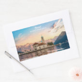 Benutzerdefinierter Text Montenegro Rechteckiger Aufkleber (Umschlag)