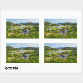 Benutzerdefinierter Text Montenegro Rechteckiger Aufkleber (Blatt)