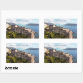 Benutzerdefinierter Text Montenegro Rechteckiger Aufkleber (Blatt)