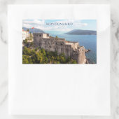 Benutzerdefinierter Text Montenegro Rechteckiger Aufkleber (Tasche)