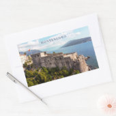 Benutzerdefinierter Text Montenegro Rechteckiger Aufkleber (Umschlag)